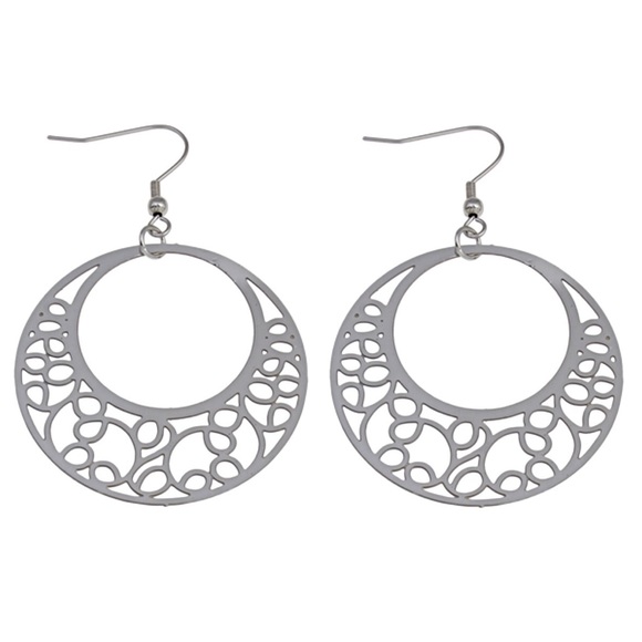 Jewelry - Laser Cut Stainless Steel Circle Earrings!.